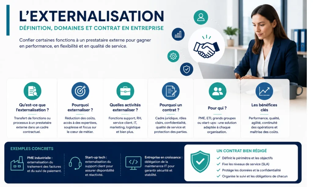 Externalisation des fonctions support d’une entreprise auprès d’un prestataire spécialisé