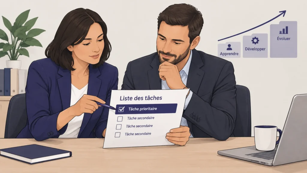 Une équipe identifie la première mission RH à déléguer